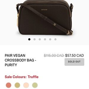 Matt & Nat - PAIR VEGAN CROSSBODY BAG - PURITY